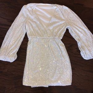 Shein Sparkly Tie Dress